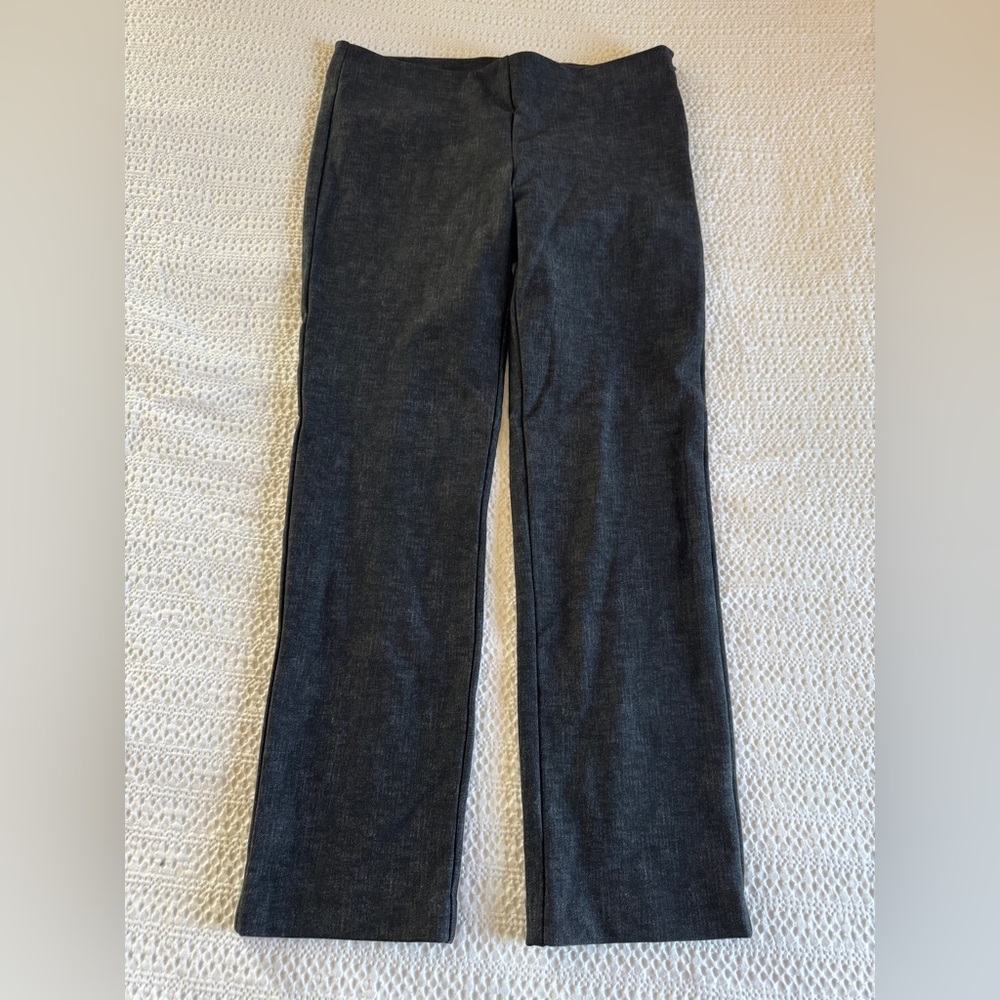 S & D size 8 side zip stretchy dress pants black/gray straight leg